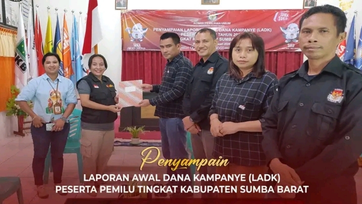 KPU Sumba Barat Terima Penyerahan LADK, 14 Partai Diminta Perbaikn Ulang Berkas