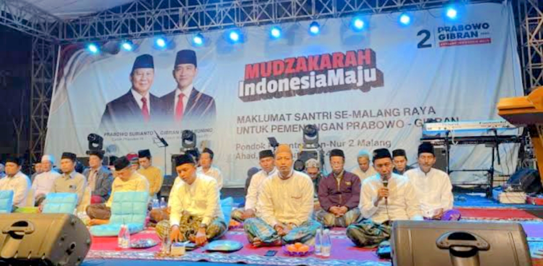 Puluhan Kiai di Malang Lantunkan Doa untuk Paslon Prabowo-Gibran