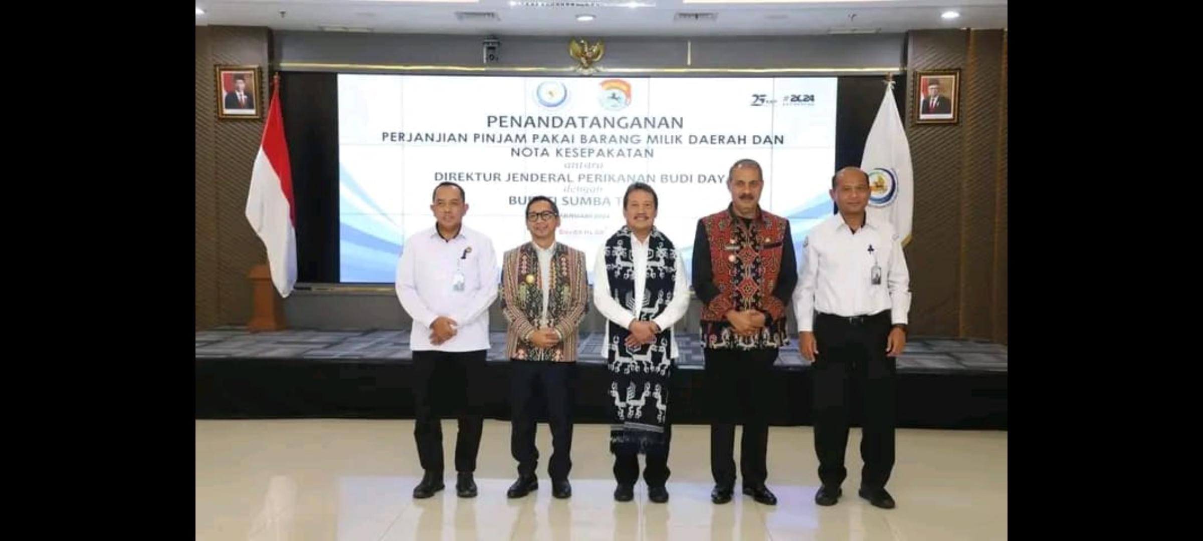 Pemkab Sumba Timur Tandatangani Perjanjanjian Pinjam Pakai Barang Milik Daerah dan Nota Kesepakatan