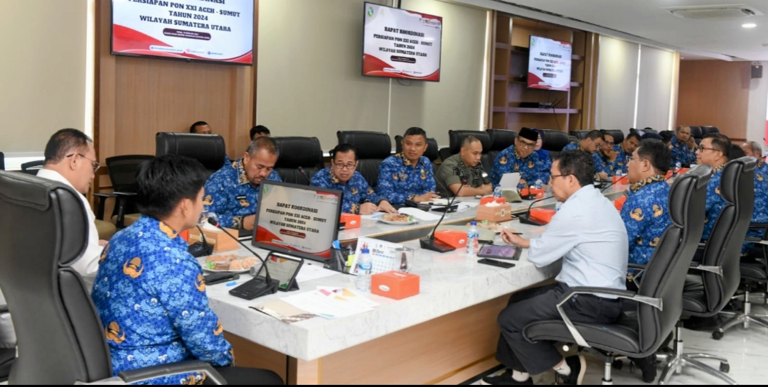 Progress Persiapan PON XXI On The Track, Pj.Gubsu Minta OPD Tetap Jaga Semangat