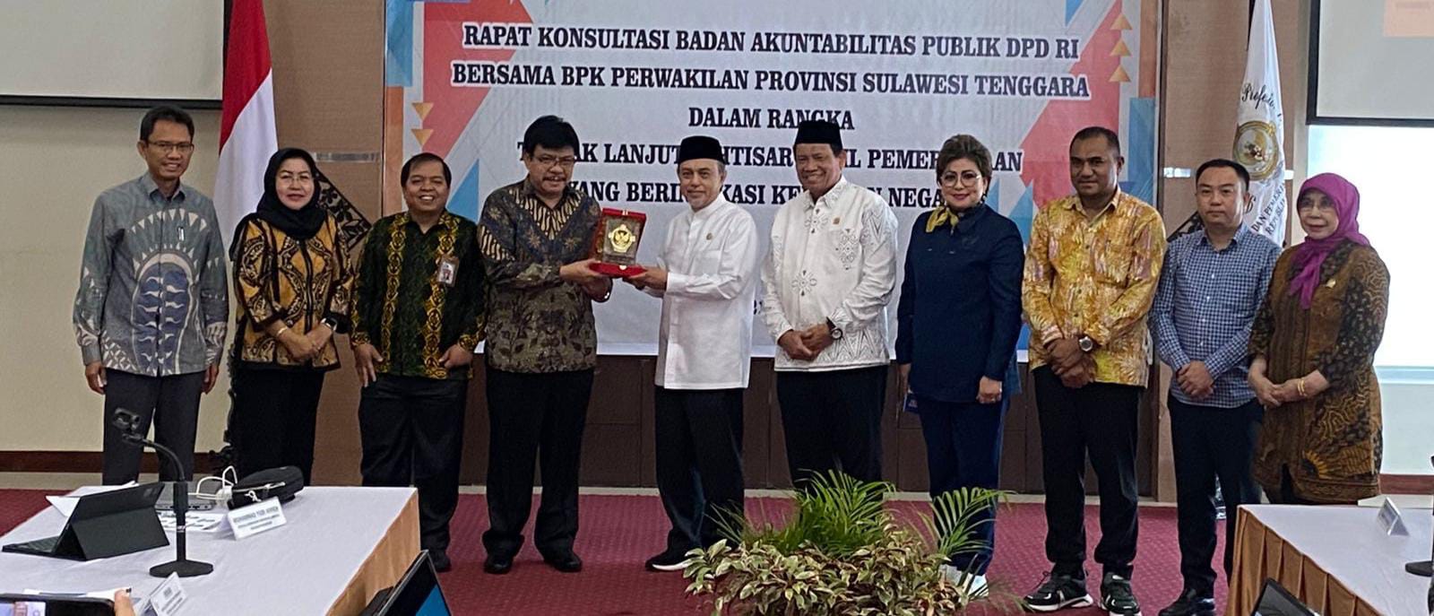 BAP DPD RI Rapat Konsultasi Bersama BPK Perwakilan Sultra, Dorong Pengembalian Kerugian Negara
