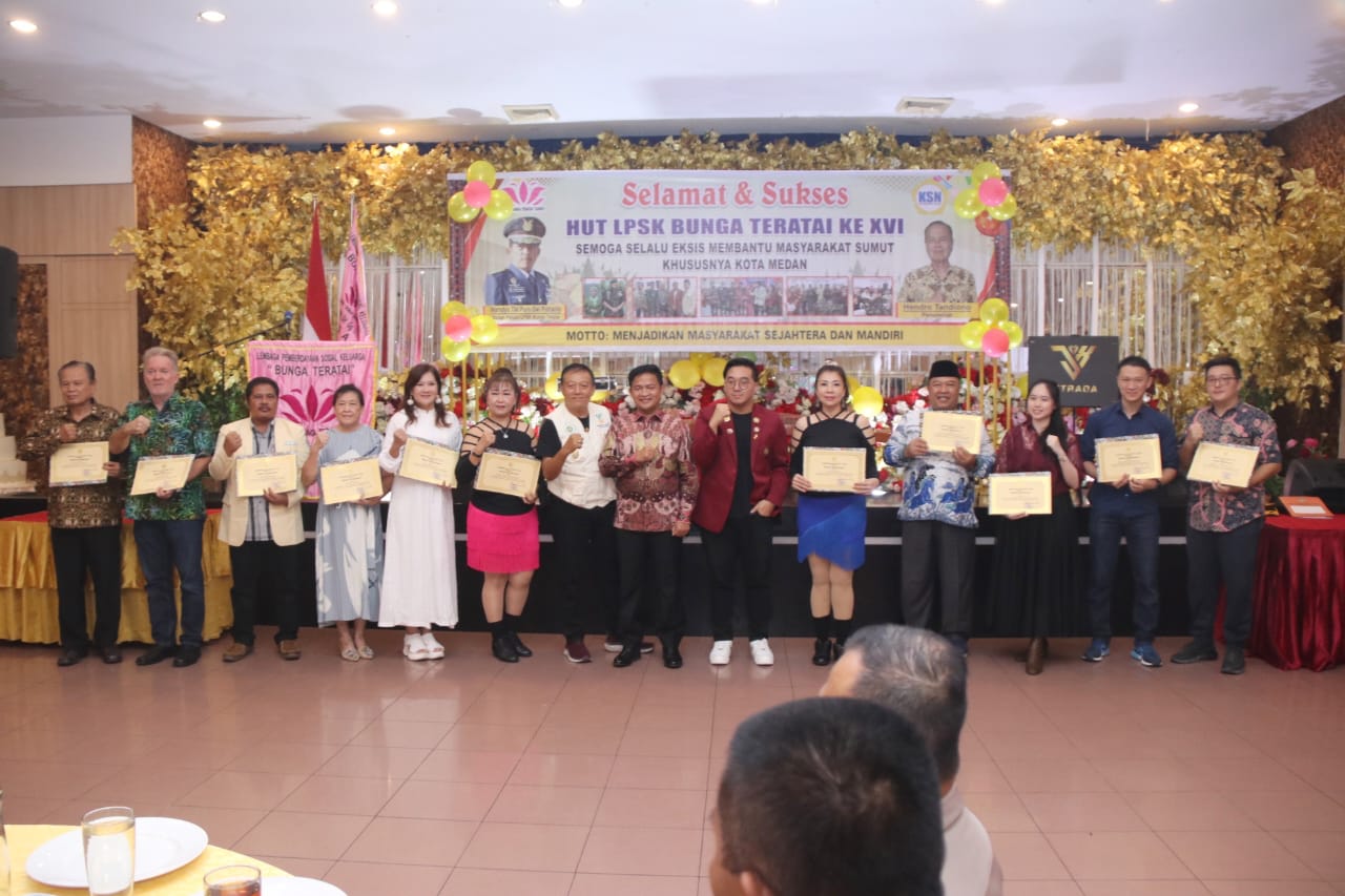 Hadiri HUT LPSK Bunga Teratai Sumut, Pj Gubernur : Tetap Berbagi Kebaikan Tanpa Memandang Suku Agama dan Ras