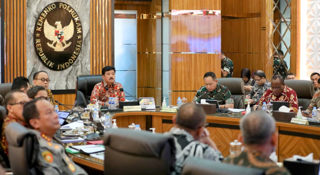 Panglima TNI Hadiri Rakor Kemenkopolhukam Bahas Situasi Papua dan Permasalahan Tanah di Sumsel