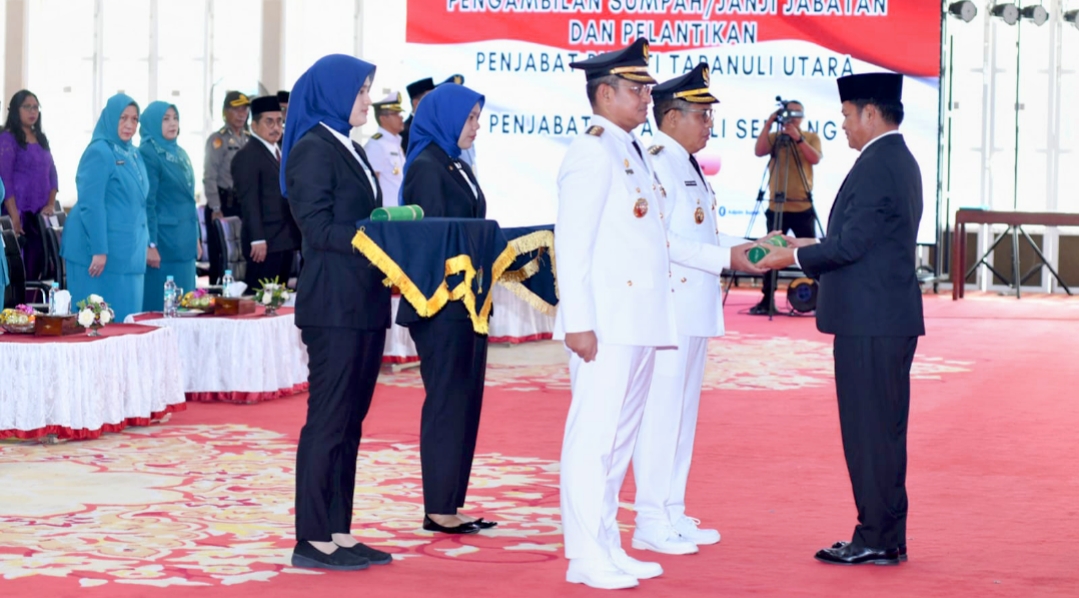 Lantik Pj Bupati Deliserdang dan Taput, Pj Gubernur Sumut Ingatkan Tugas Mendesak Ini