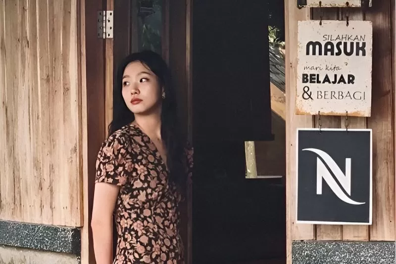 Aktris Korea Kim Go-eun Shooting di Garut