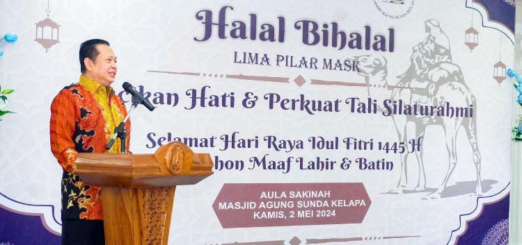Hadiri Halal Bihalal , Ketua MPR RI Bamsoet Dorong Optimalisasi Peran Masjid Sebagai Pemberdaya Umat