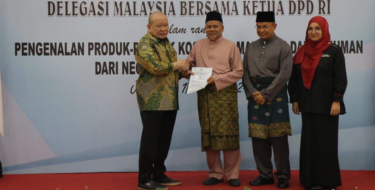 Terima Delegasi dari Trengganu, Ketua DPD RI Dorong Strategi Ekonomi Pengembangan Wilayah Indonesia-Malaysia
