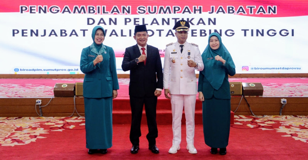 Lantik Muttaqien Jadi Pj Walikota Tebingtinggi, Pj Gubernur Sumut Yakin Mampu Jalankan Roda Pemerintahan