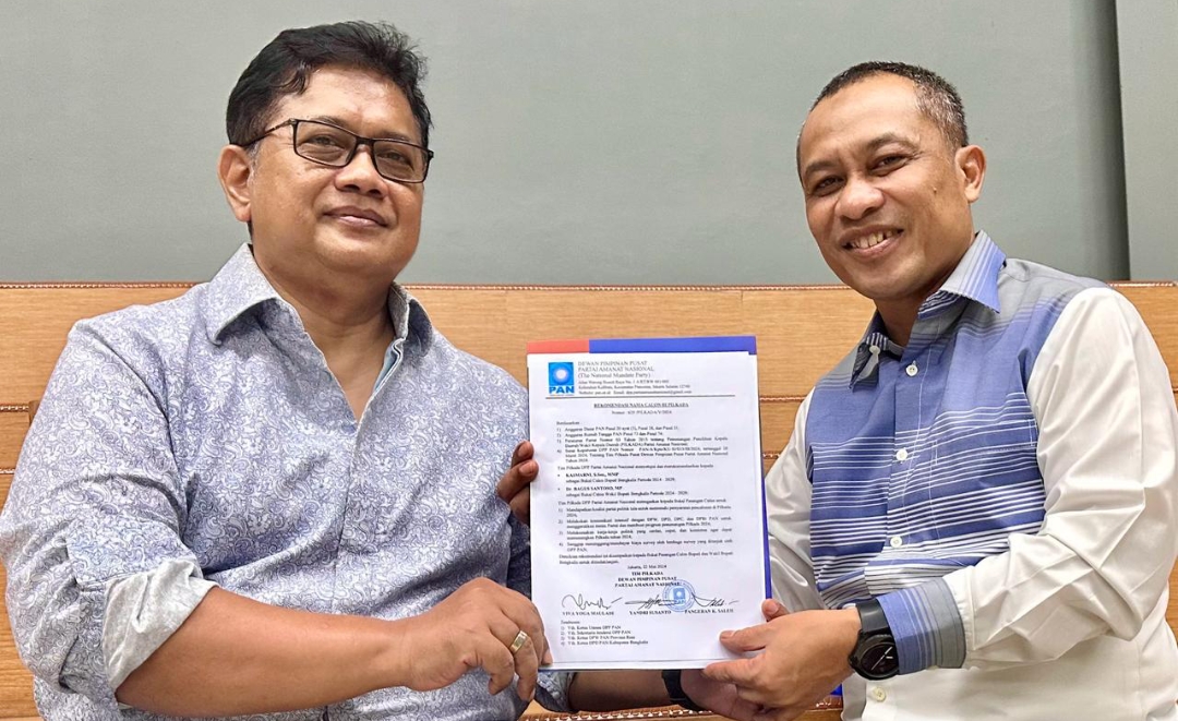 DPP PAN Resmi Restui Pasangan Petahana Kasmarni - Bagus Santoso Laga Pilkada Bengkalis 2024