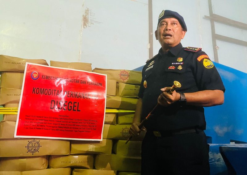 PSDKP Batam Segel 4 Ton Ikan Beku Impor Asal Malaysia