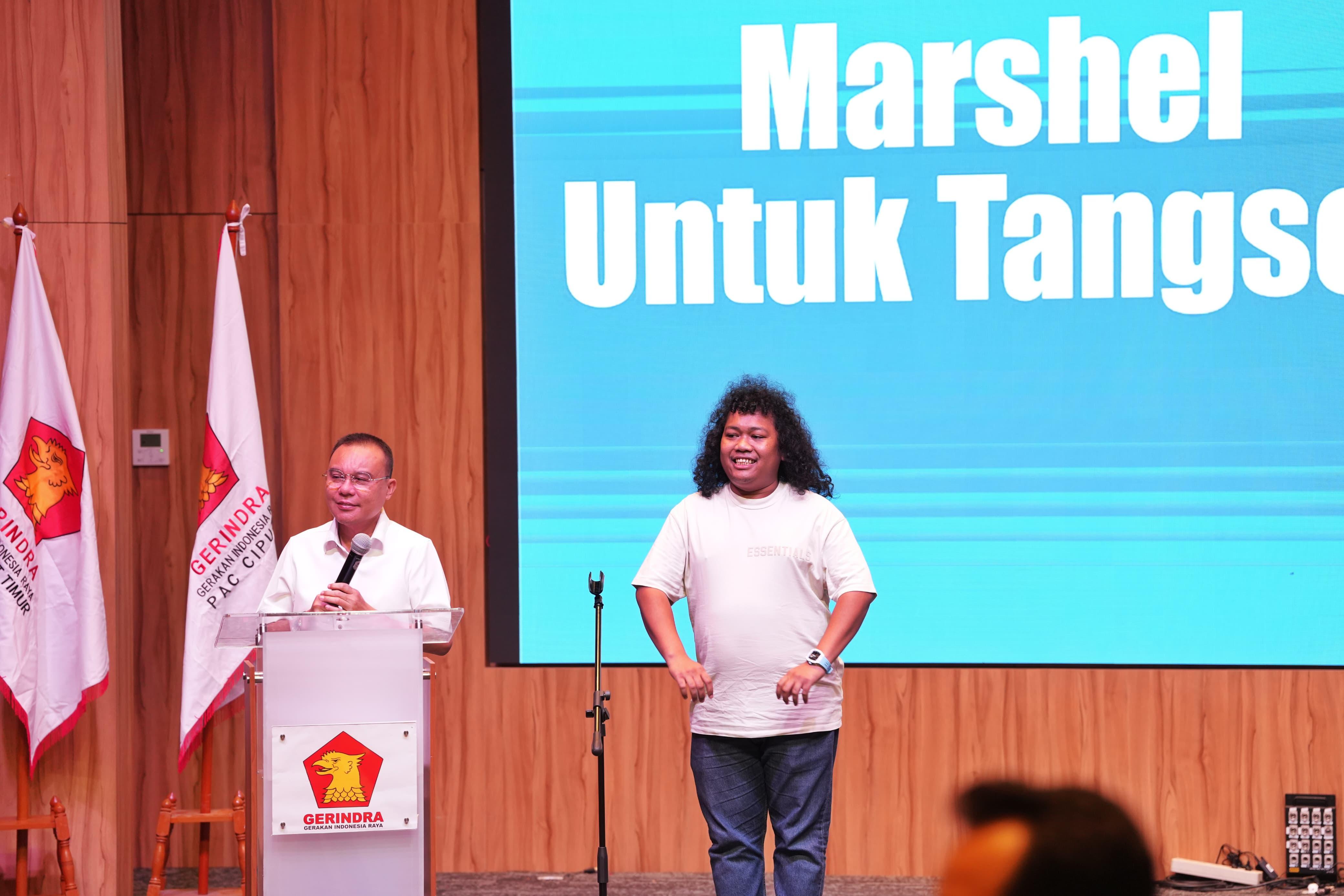 Gerindra Usung Marshel Sebagai Calon Wakil Wali Kota di Pilkada Tangsel 2024