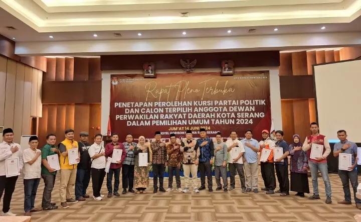 KPU Kota Serang Tetapkan 45 Anggota Dewan Terpilih