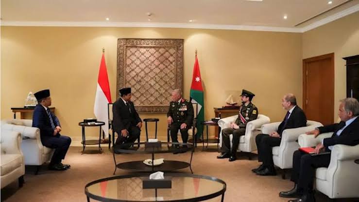 Presiden Terpilih Prabowo Subianto Temui Raja Jordania