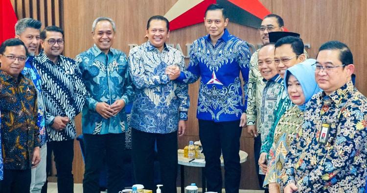 Bertemu Ketua Umum Partai Demokrat, Ketua MPR RI Bamsoet Terima Aspirasi Evaluasi Sistem Pemilu dan Demokrasi