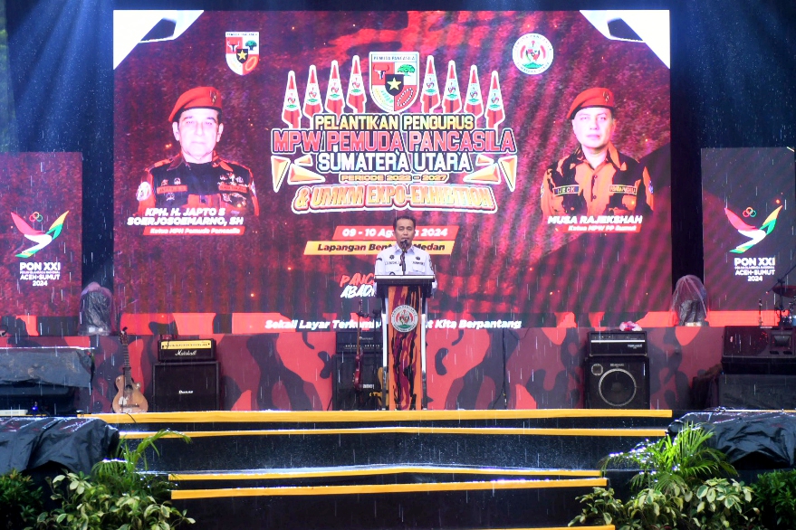 Pj Gubernur Sumut Fatoni Ajak Ribuan Kader Pemuda Pancasila Sukseskan PON XXI dan Pilkada Serentak
