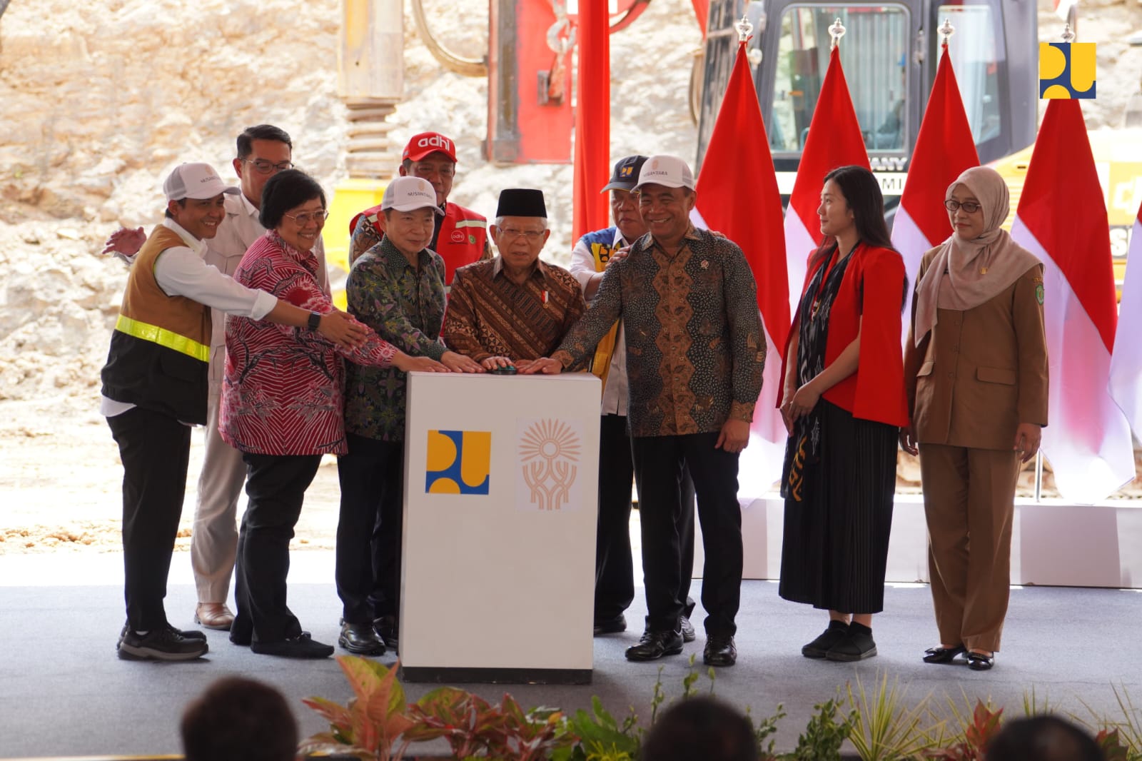 Menteri Basuki Dampingi Wapres Ma'ruf Amin Groundbreaking Istana Wakil Presiden di IKN