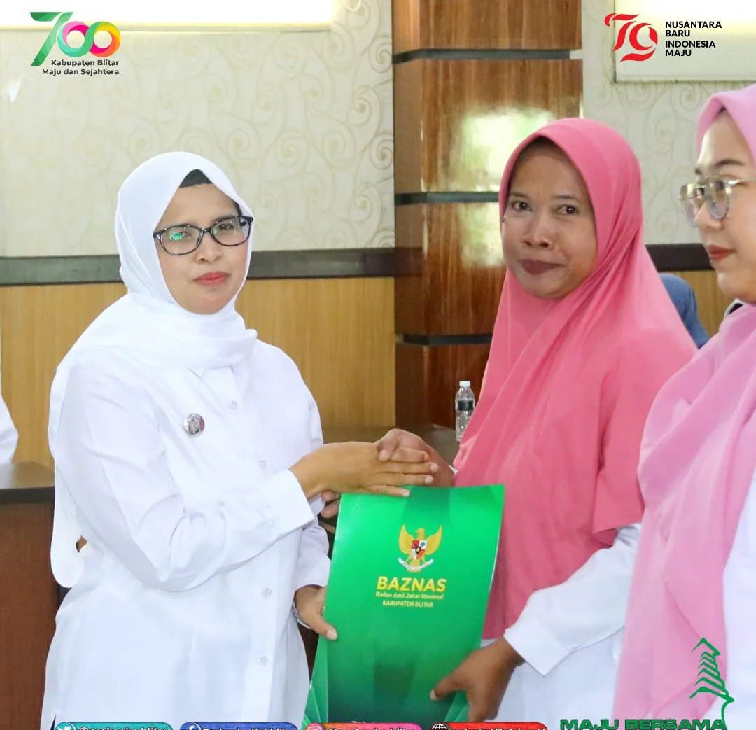 Baznas Kabupaten Blitar Peduli Lakukan Pentasyarufan Bagi GTT dan PTT Dilingkup Dinas Pendidikan Ini Pesan Bupati Blitar