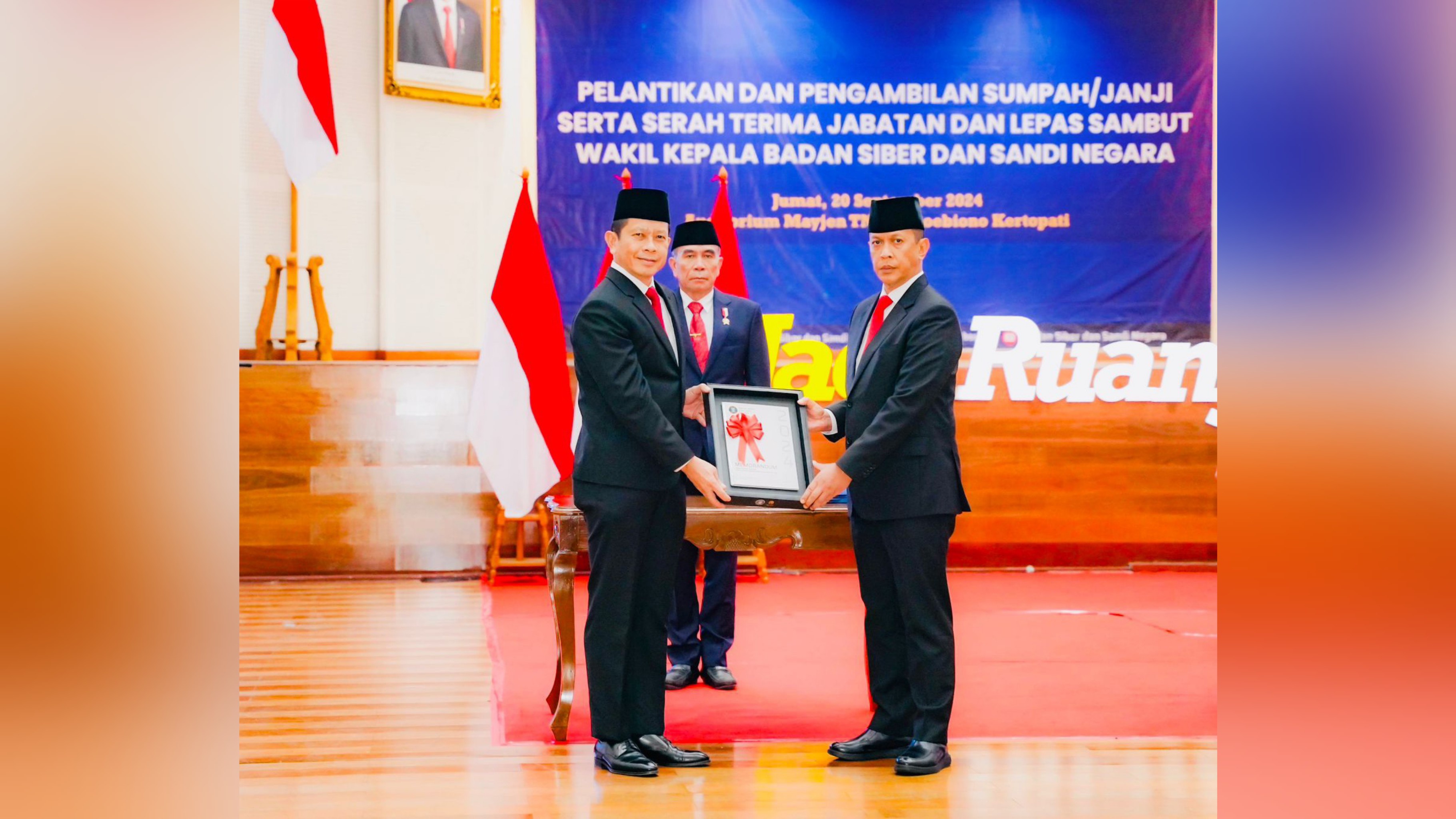 Dilantik Hinsa Siburian, Irjen A Rachmad Wibowo Sik Resmi Memangku Jabatan Wakil Kepala BSSN RI