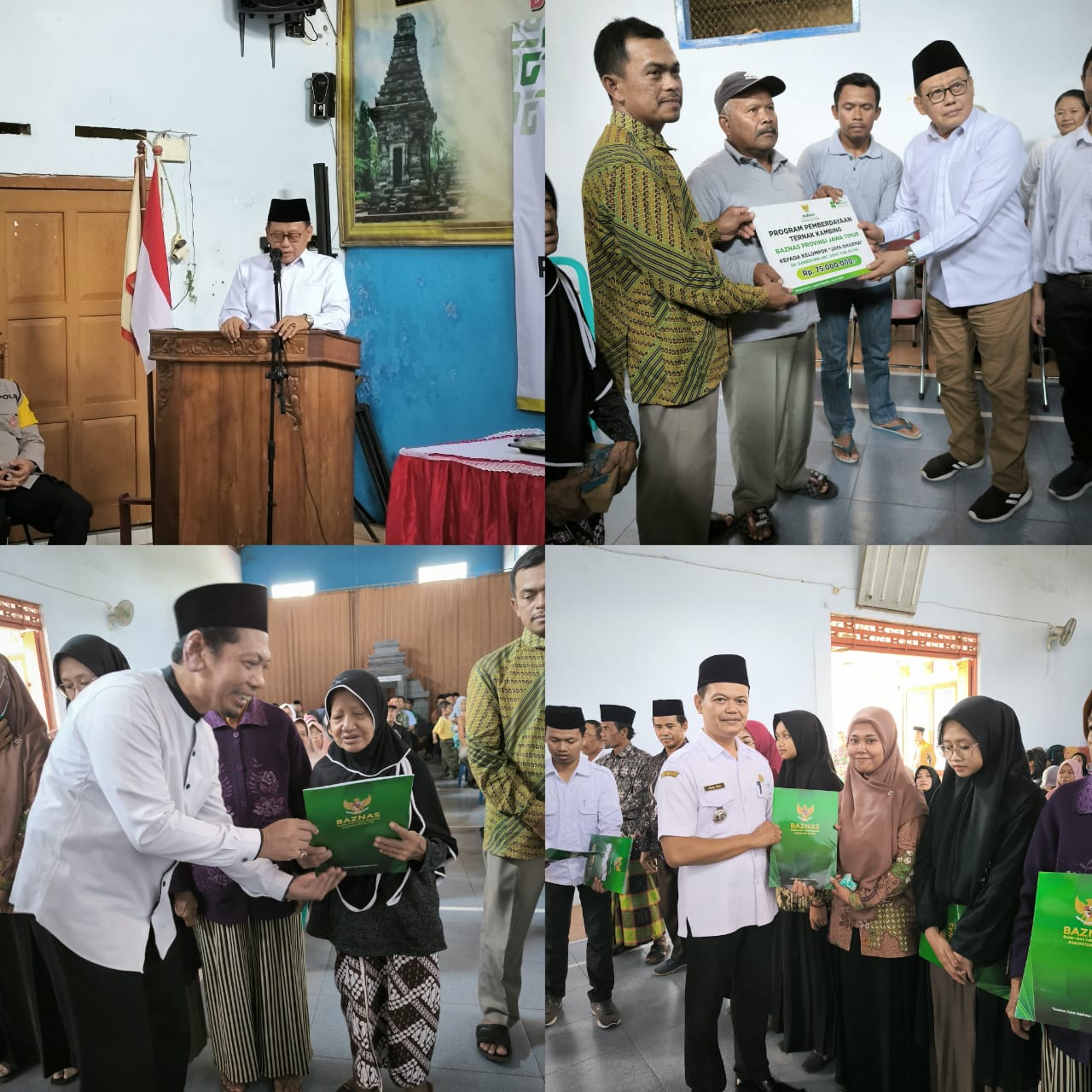 Baznas Kabupaten Blitar Salurkan Bantuan kepada GTT, PTT dan 75 juta bagi Kelompok Peternak Kambing