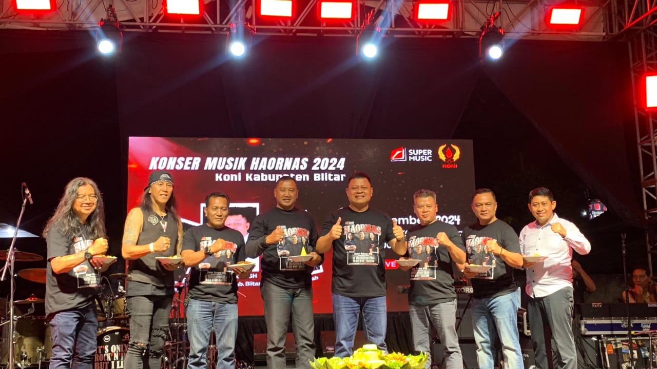 Peringati Haornas ke-41, KONI Kabupaten Blitar Gelar Pesta Musik dan Santunan Anak Yatim
