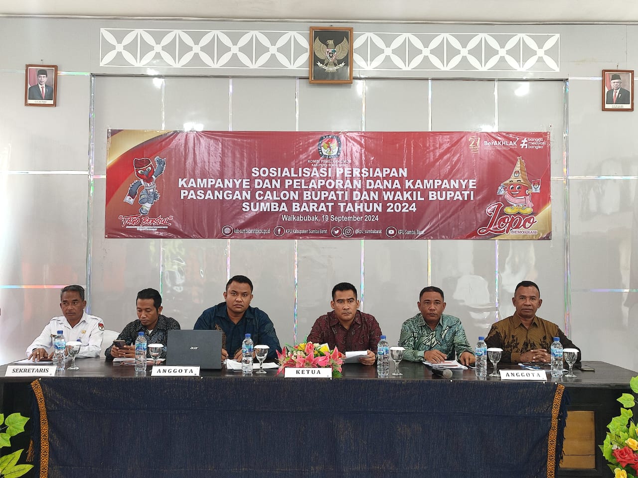 KPU Sumba Barat Sampaikan Tahapan Persiapan Kampanye dan Pelaporan Dana Kampanye Pilkada 2024
