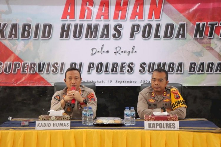 Lakukan Supervisi di Polres Sumba Barat, Kabid Humas Polda NTT; Jaga Kepercayaan Publik Terhadap Polri