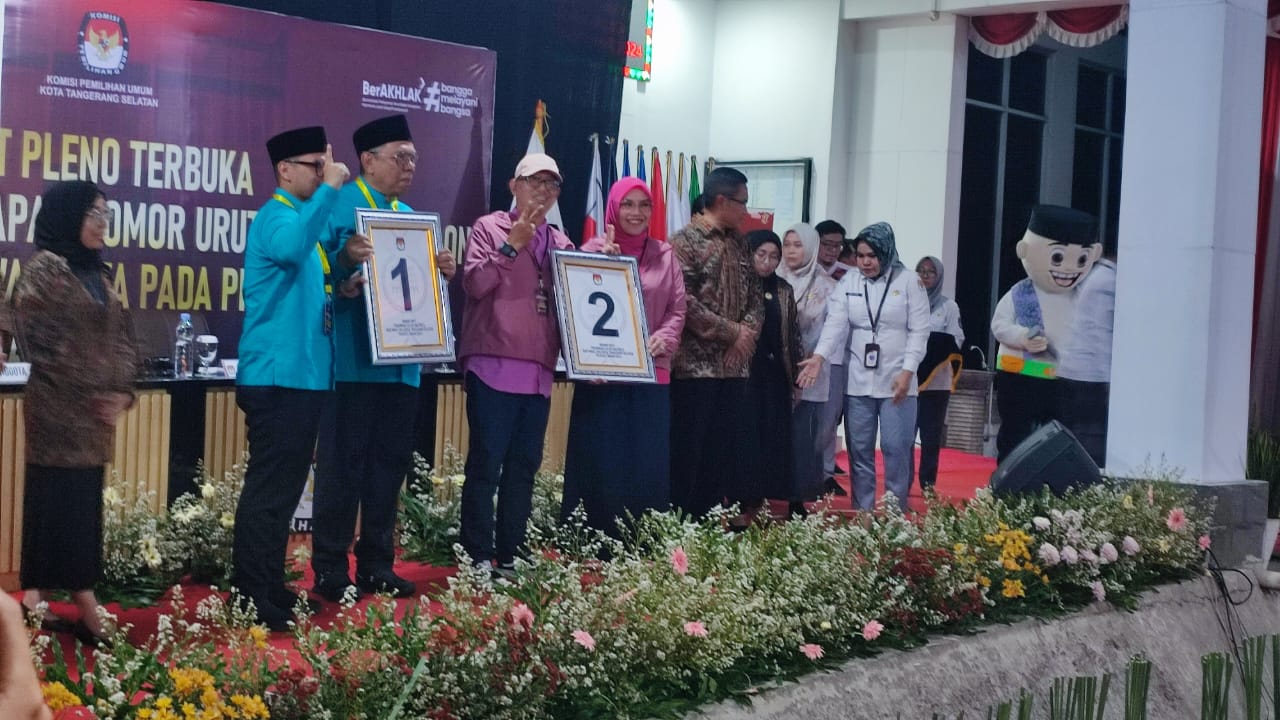 Pilkada Tangsel 2024: Ben - Pilar ‘1’, Rama - Shinta ‘2’