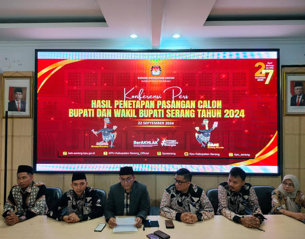 KPU Kabupaten Serang Tetapkan Dua Paslon di Pilkada 2024