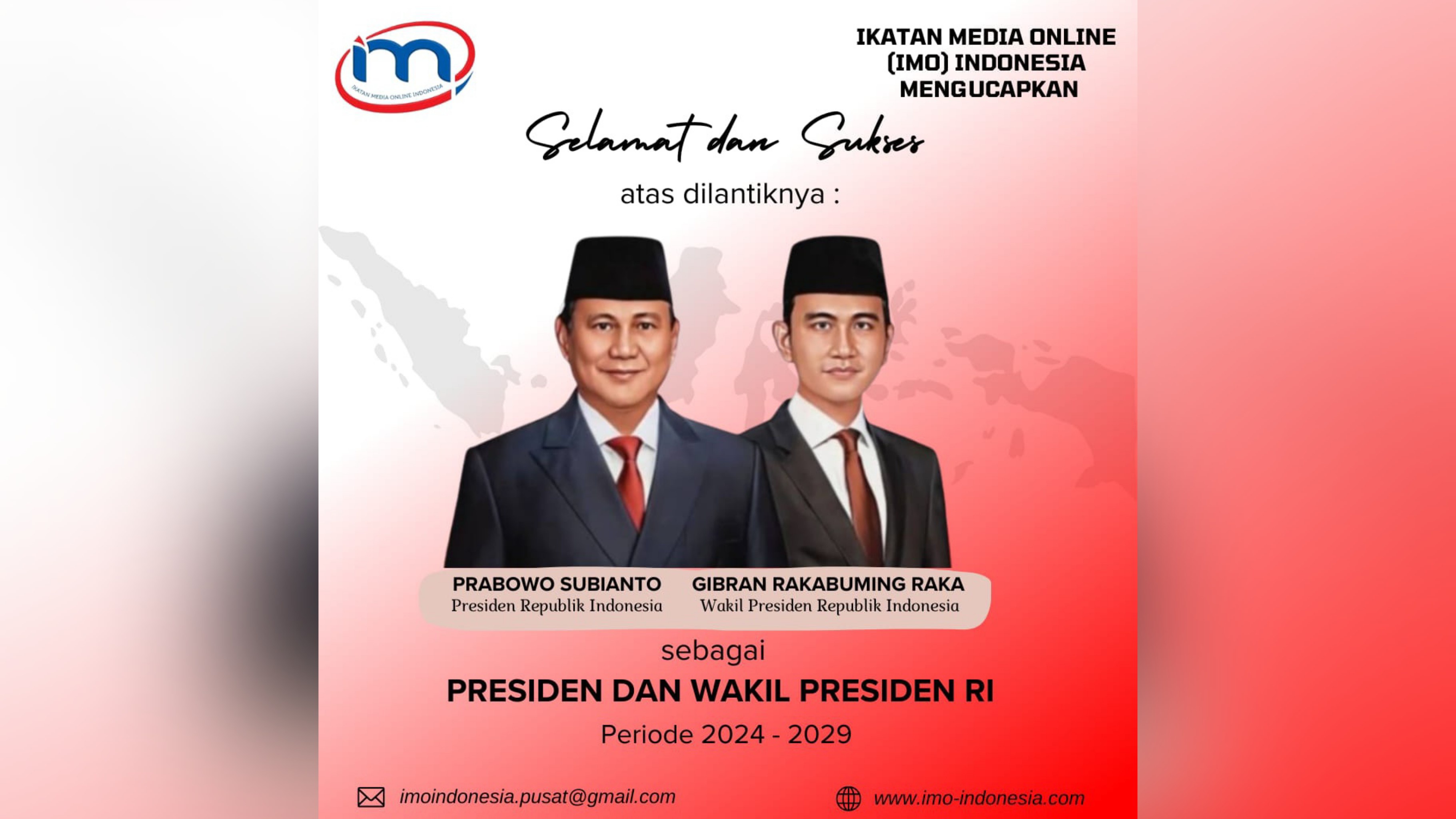 Teriring Ucapan Selamat dan Doa dari IMO-Indonesia Atas Dilantiknya Prabowo-Gibran