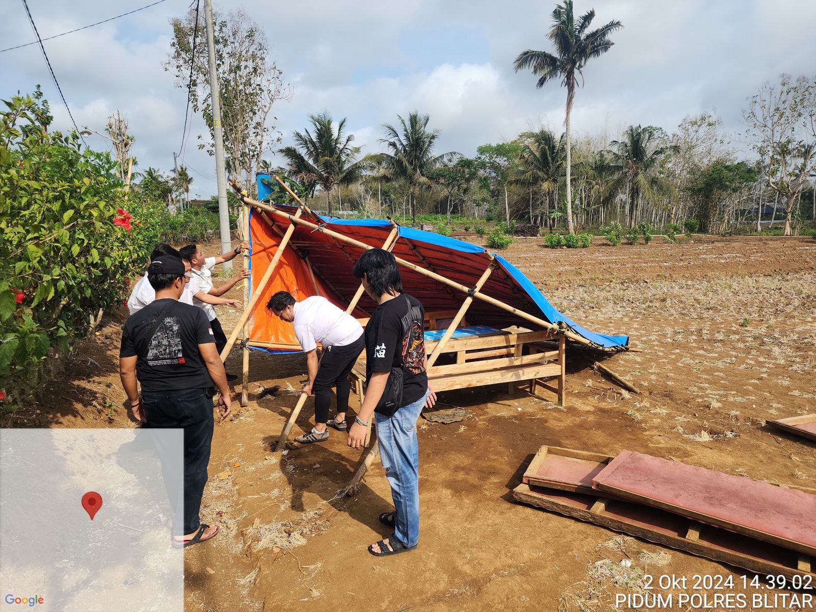 Polisi Gerebek dan Musnahkan Arena Judi Sabung Ayam di Kabupaten Blitar