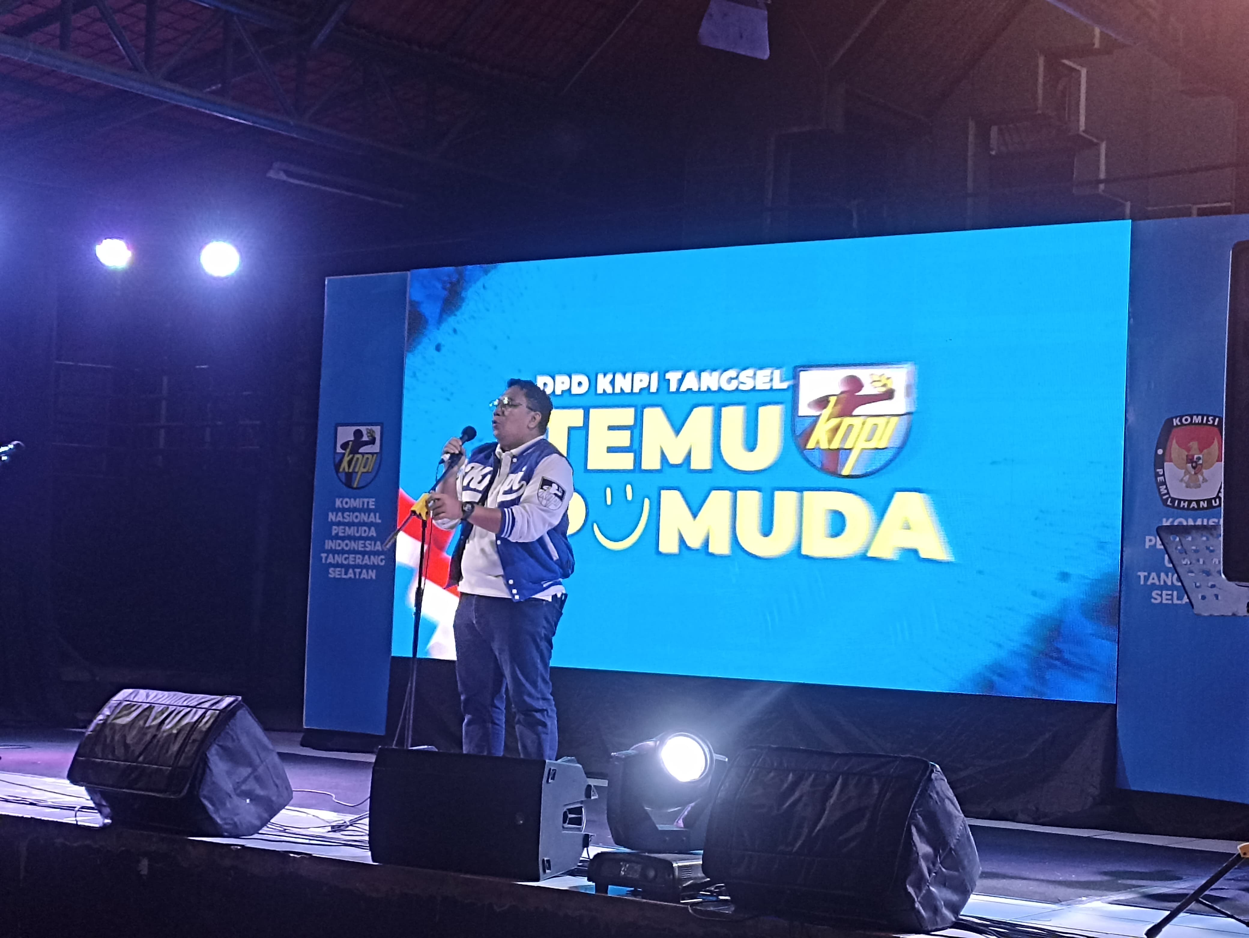 Serunya Nobar Timnas Indonesia Bersama KNPI Tangsel Sembari Dialog Kepemudaan