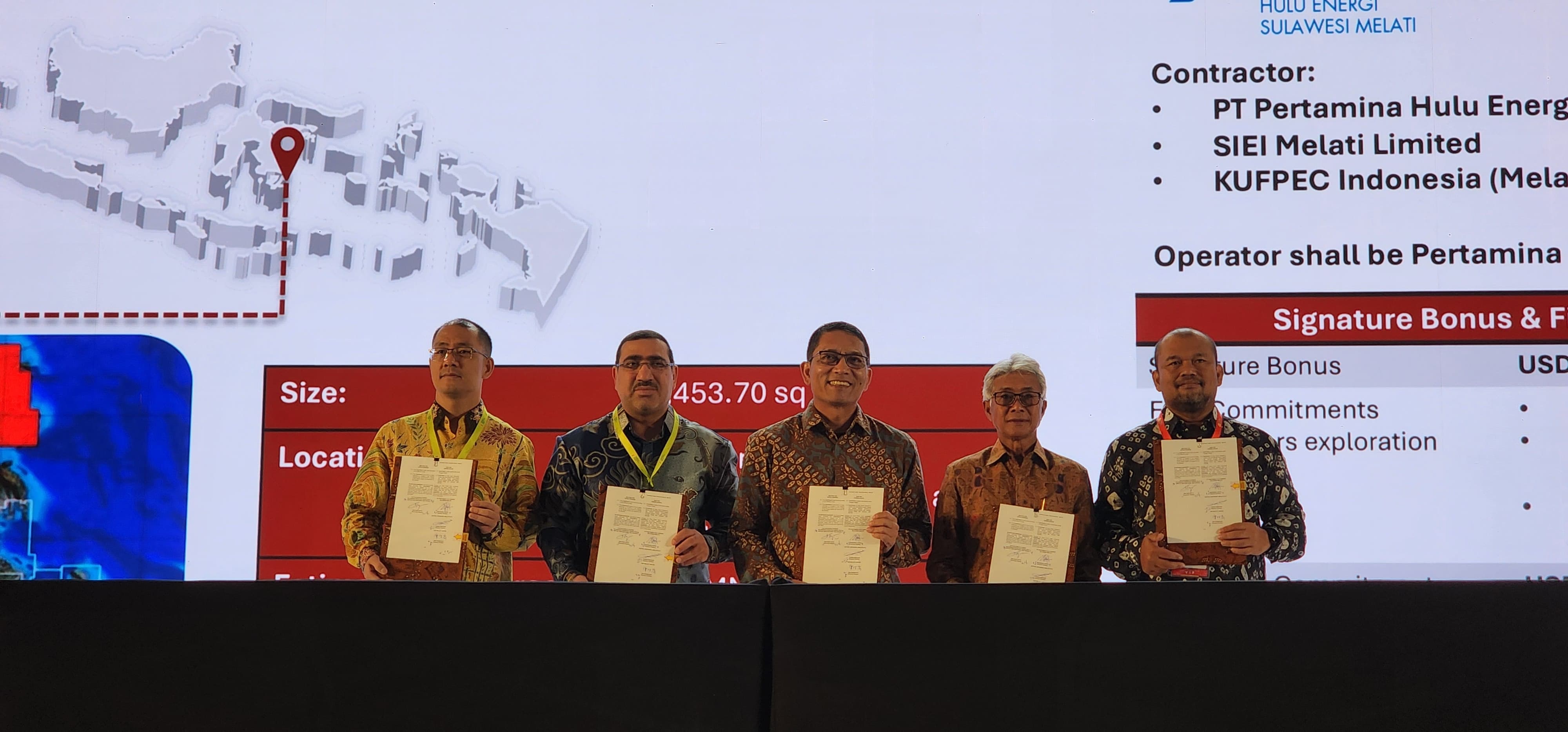 Konsorsium PHE, Sinopec, dan KUFPEC Tandatangani Kontrak PSC Wilayah Kerja Melati