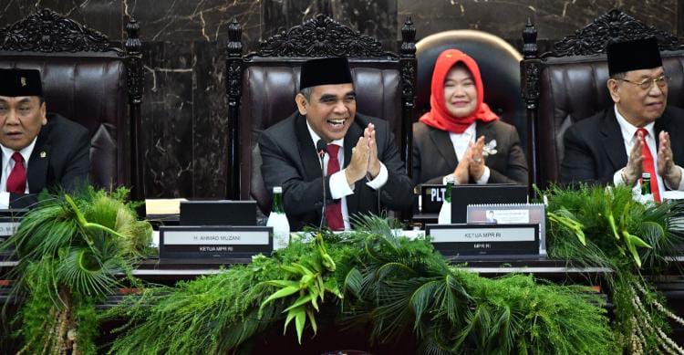 MPR Gelar Sidang Paripurna Pelantikan Prabowo Subianto Sebagai Presiden RI dan Gibran Rakabumimg Raka Sebagai Wakil Presiden RI Masa Jabatan 2024-2029