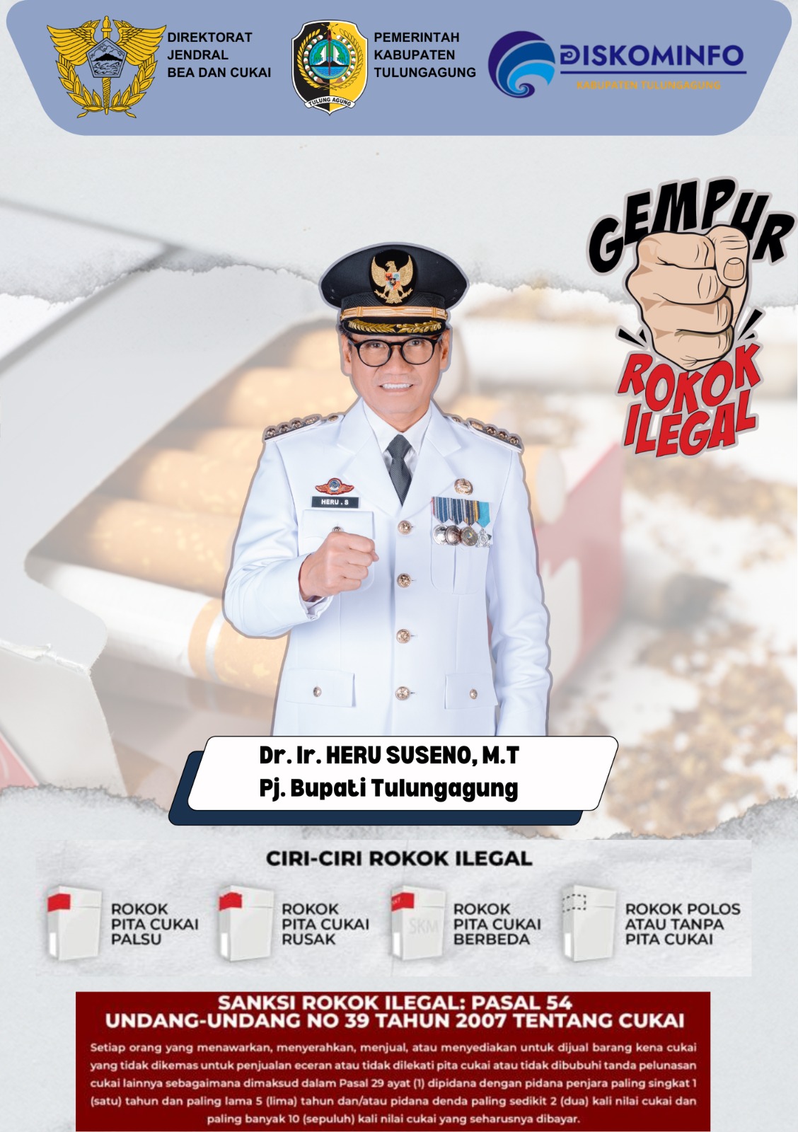 Pj. Bupati Tulungagung: Peran Masyarakat Krusial dalam Memerangi Rokok Ilegal