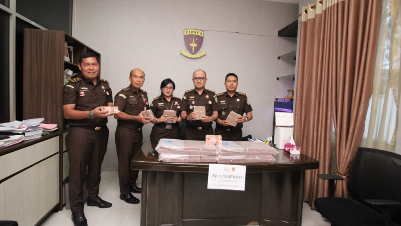 Kejati Sumut Terima Pengembalian Kerugian Negara Senilai Rp3,71 M