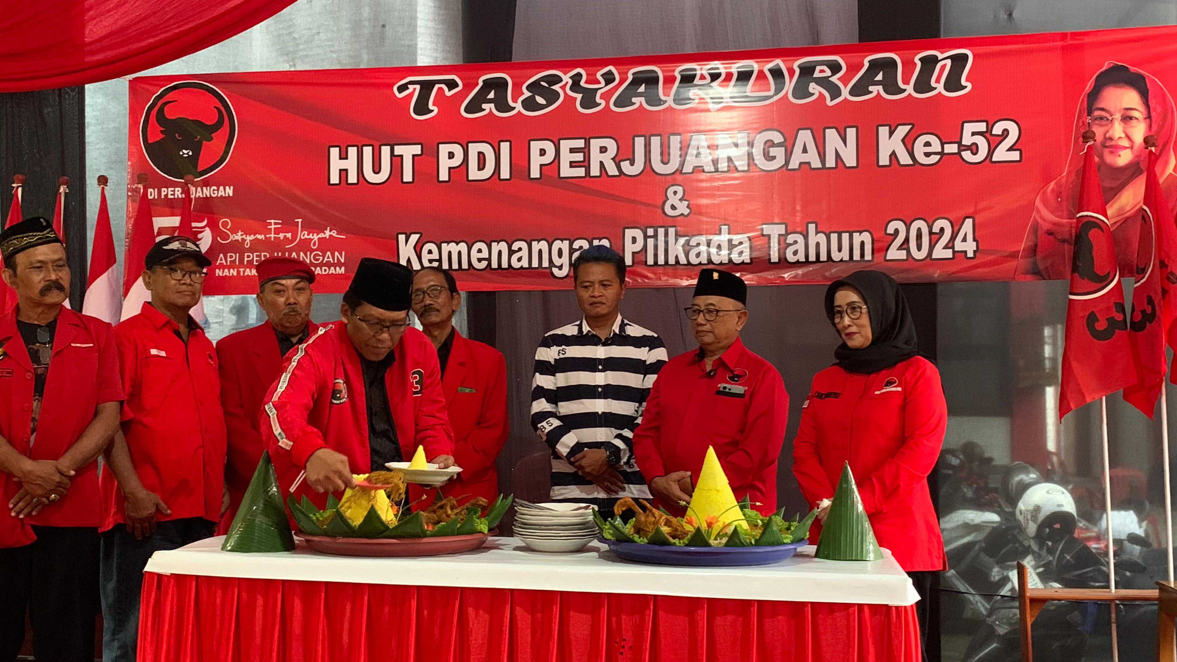 Peringati HUT ke-52, DPC PDIP Kabupaten Blitar Gelar Tasyakuran