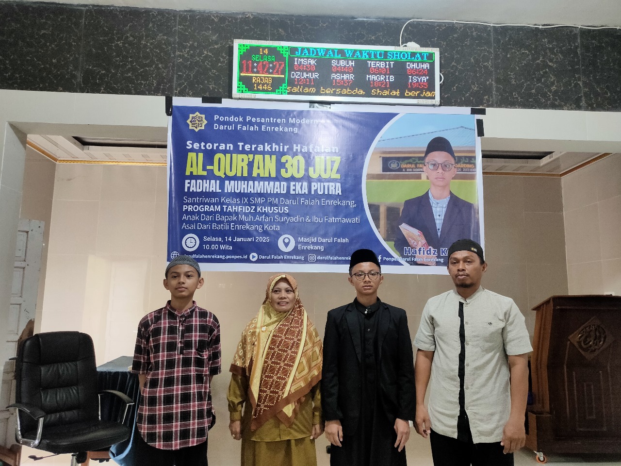 Kisah Fadhal Muhammad Eka Putra, Siswa Kelas 3 SMP Asal Enrekang, Hafal Al-Qur'an 30 Juz