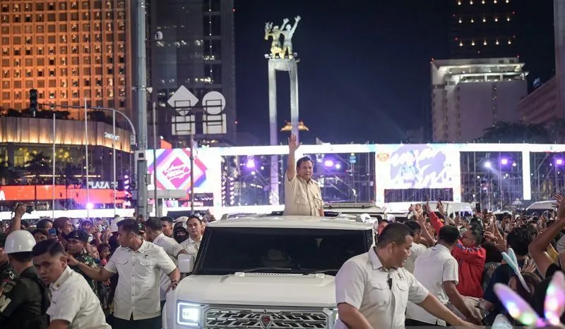 Prabowo Disambut Meriah Hadiri Rapat Tutup Buku Tahunan