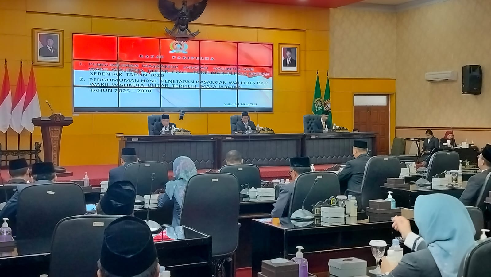 DPRD Kota Blitar Gelar Rapat Paripurna, Umumkan Akhir Masa Jabatan dan Pasangan Wali Kota Terpilih