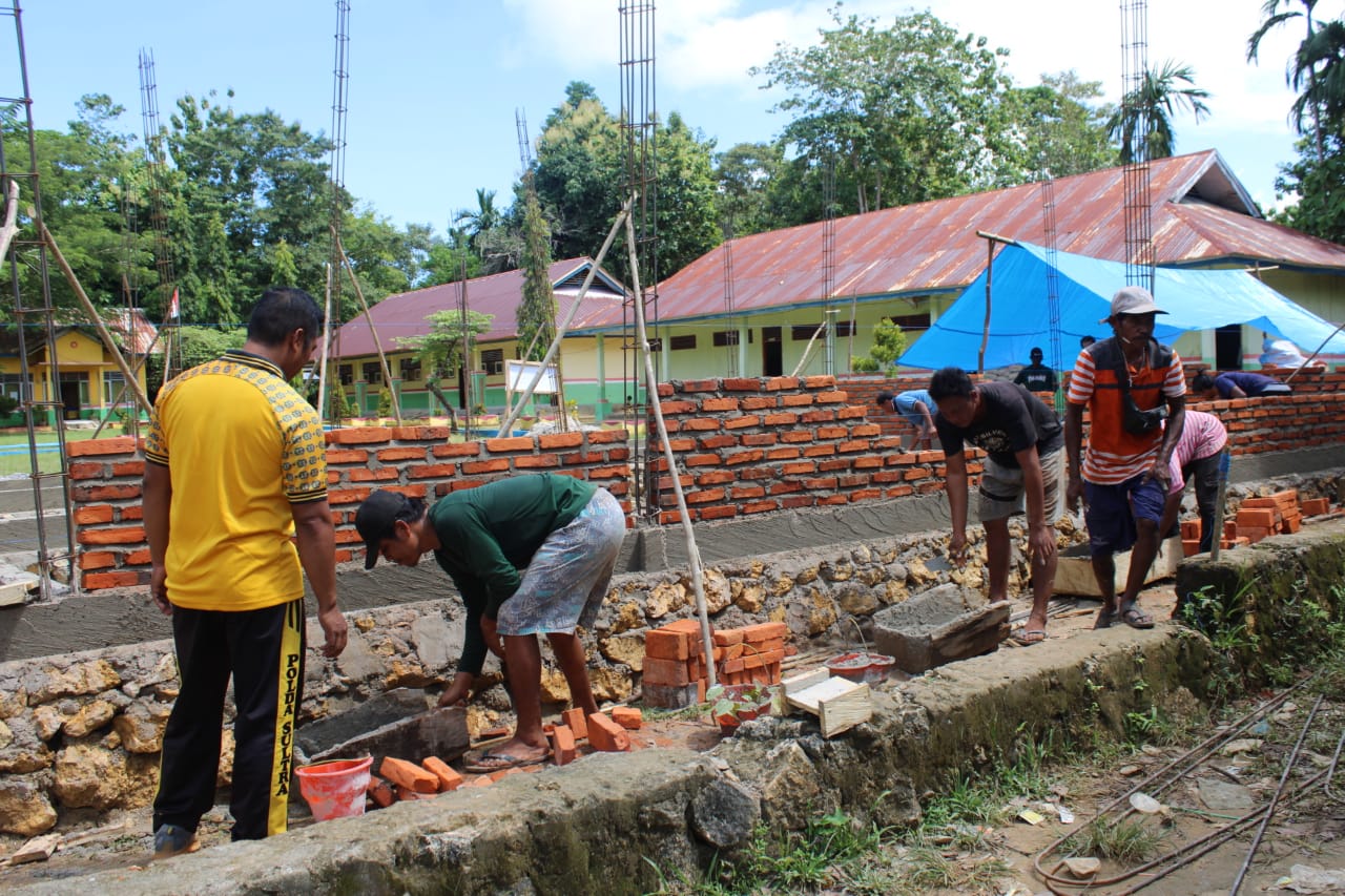 Memasuki Hari Kesembilan Satgas TMMD 123 Kodim 1416/Muna, Anggota Tetap Semangat