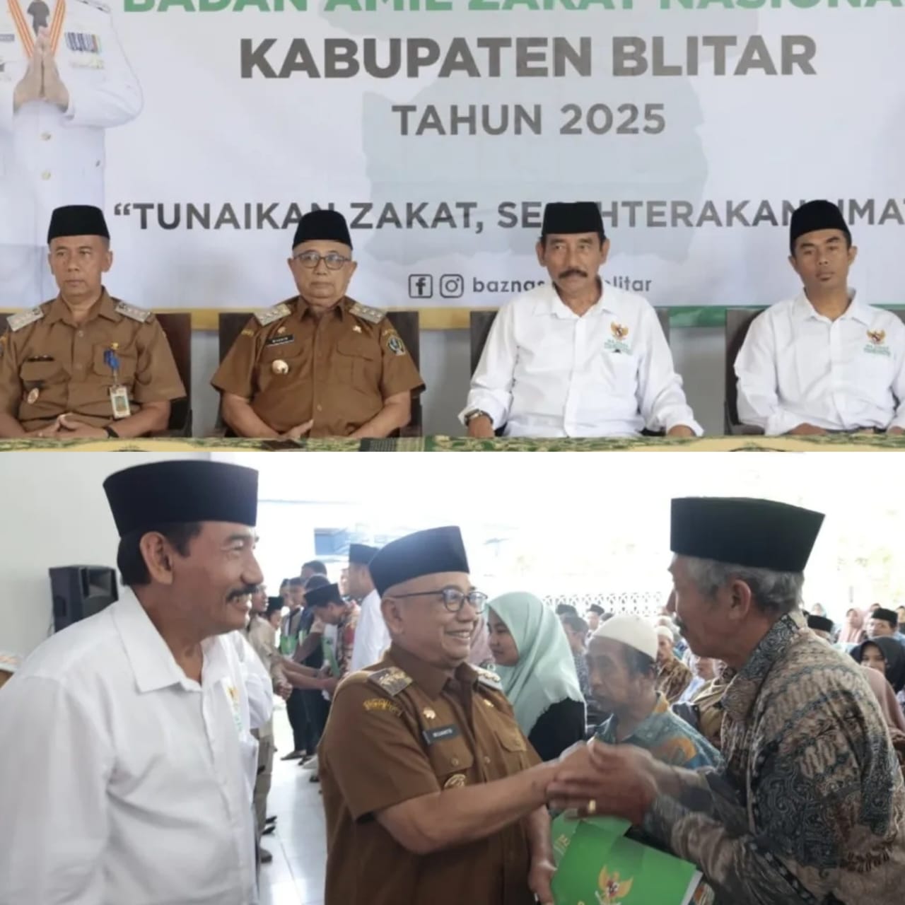 Salurkan Bantuan Kepada 115 Warga Kurang Mampu di Kecamatan Garum, Baznas Kabupaten Blitar diapresiasi Bupati 