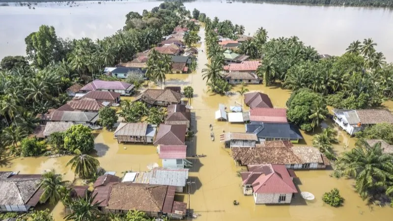 Sungai Batanghari Meluap, Ribuan Rumah Tergenang Banjir