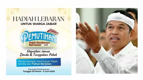 Kado Lebaran, Dedi Mulyadi Akan Hapus Denda dan Tunggakan Pajak Kendaraan Bermotor di Jabar