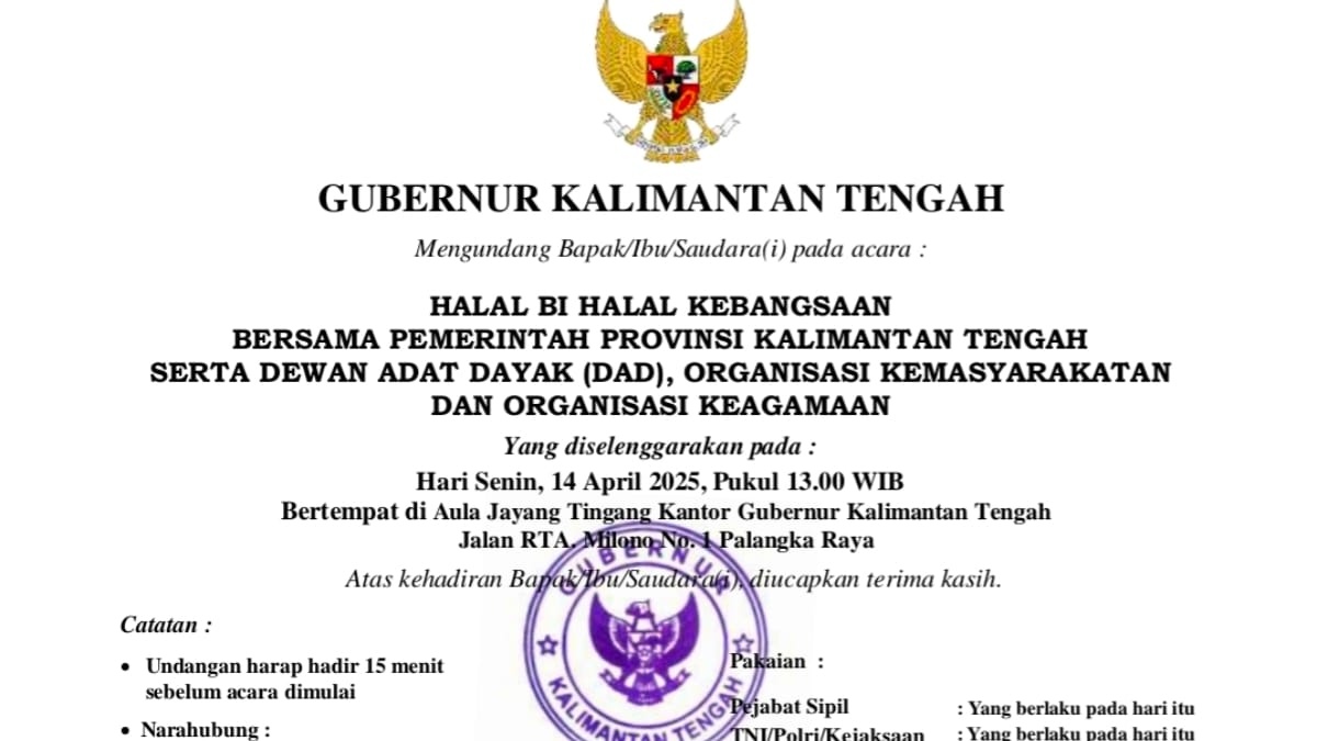 IMO-Indonesia Pastikan Hadiri Undangan Gubernur Kalteng di Acara Halal Bi Halal Kebangsaan