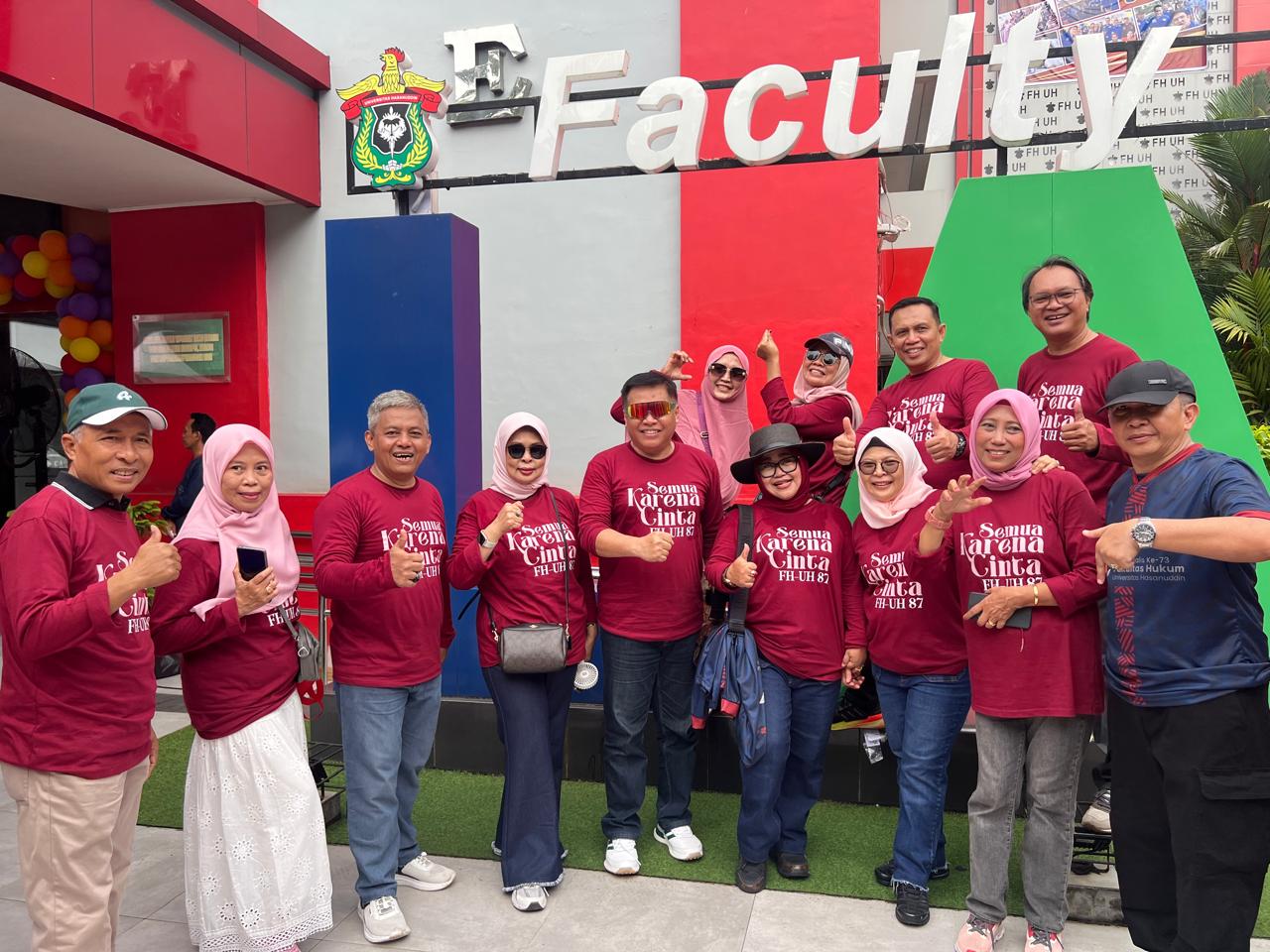 Berpartisipasi pada Dies Natalis ke-73 Fakultas Hukum UNHAS, Angkatan 87 Mengusung Tema "Semua Karena Cinta"