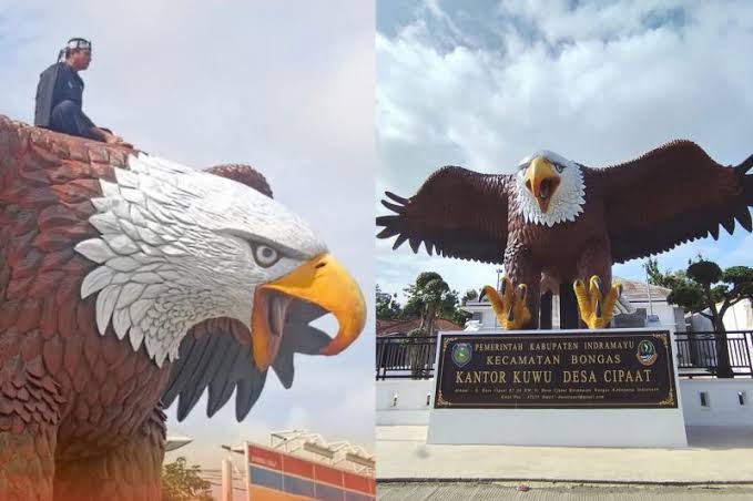 Viral, Patung Rajawali Raksasa di Sukabumi Mengundang Decak Kagum