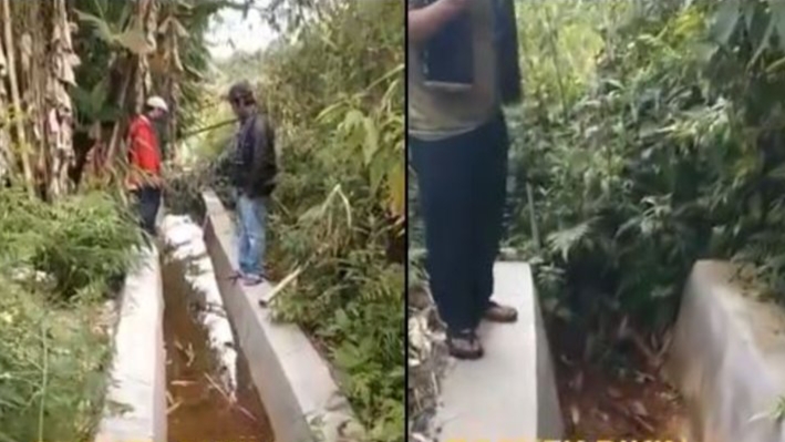 Viral, Proyek Pembangunan Parit di Karo Sama Sekali Tidak Dialiri Air