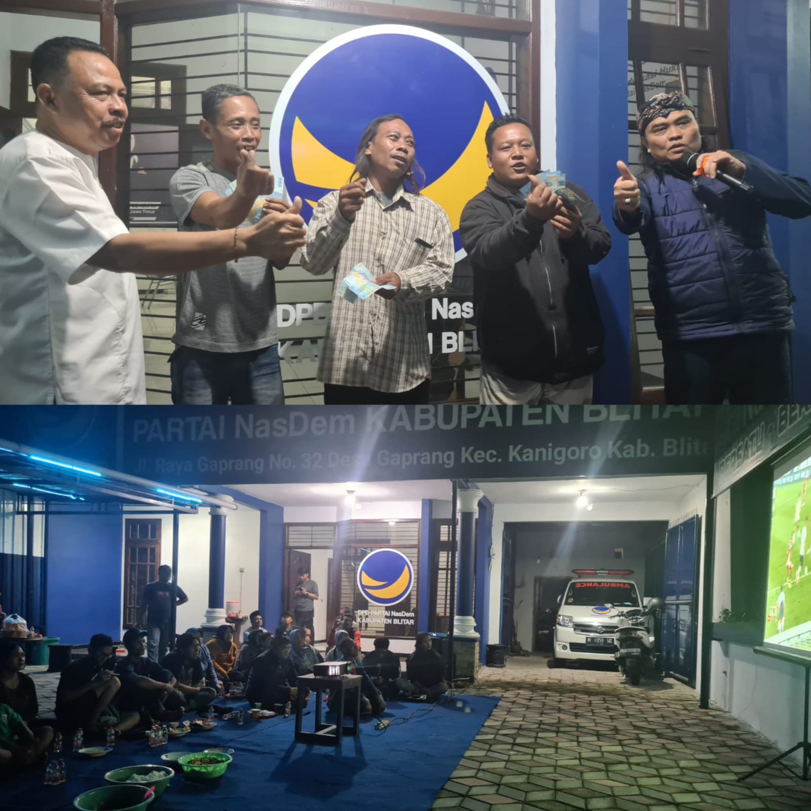 DPC Partai Nasdem Blitar Gelar Nobar Semarakkan Dukungan Timnas Indonesia