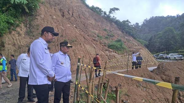 Gubernur Banten Tinjau Lokasi Longsor di Jalan Cipanas–Ciparay 'Perbaikan Mulai Juli'