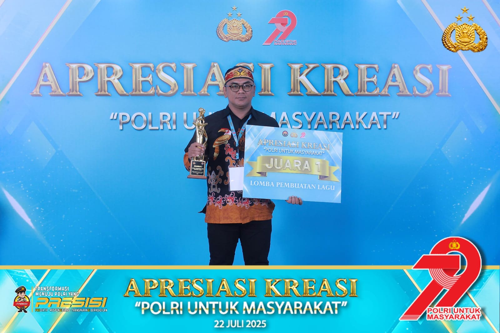 Cahaya Bhayangkara Bersinar Terang: Lagu Karya Enddru Hitaro Sabet Juara 1 di Ajang Apresiasi Kreasi Polri 2025